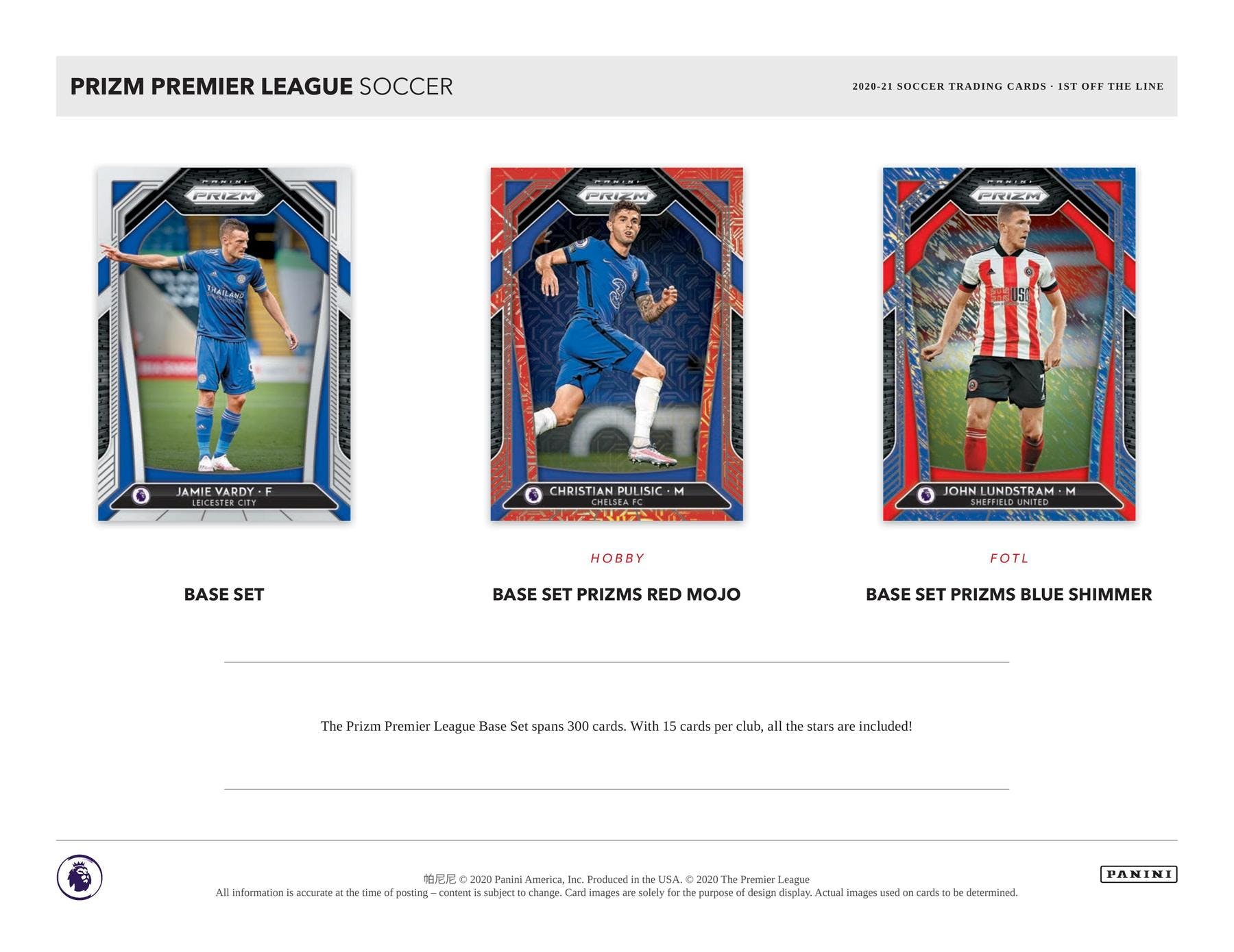 2020-21 Panini Prizm Soccer Premier League 1st Off the Line CASE
