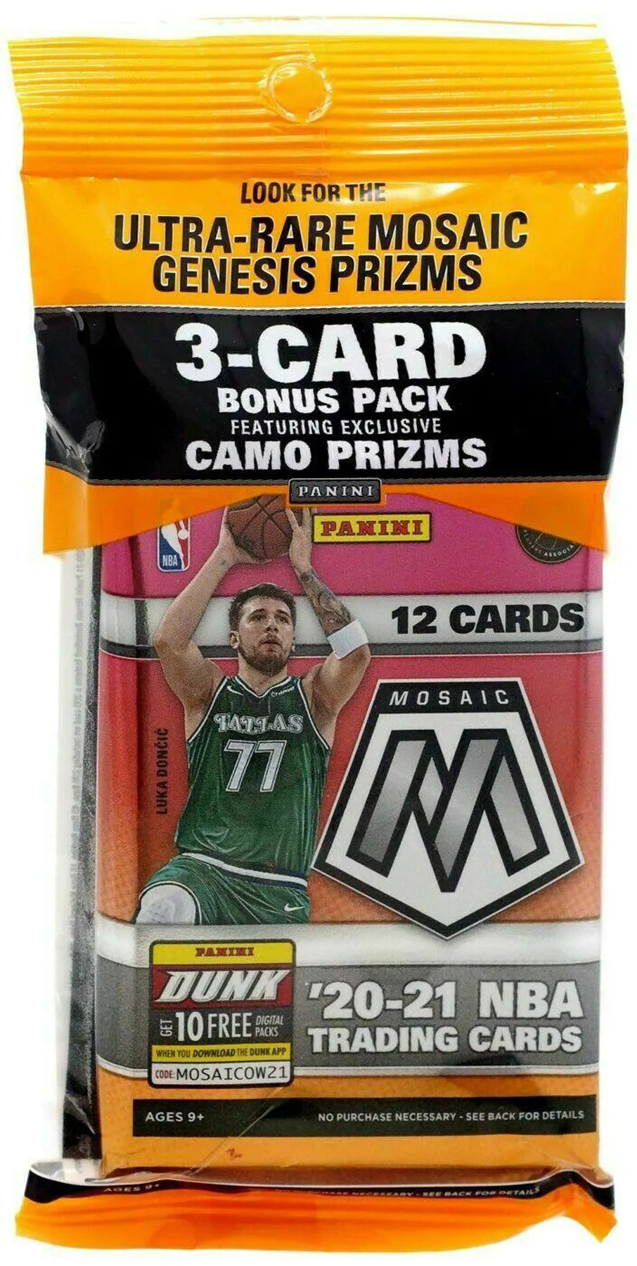 2020-21 Panini Mosaic NBA Cello Pack