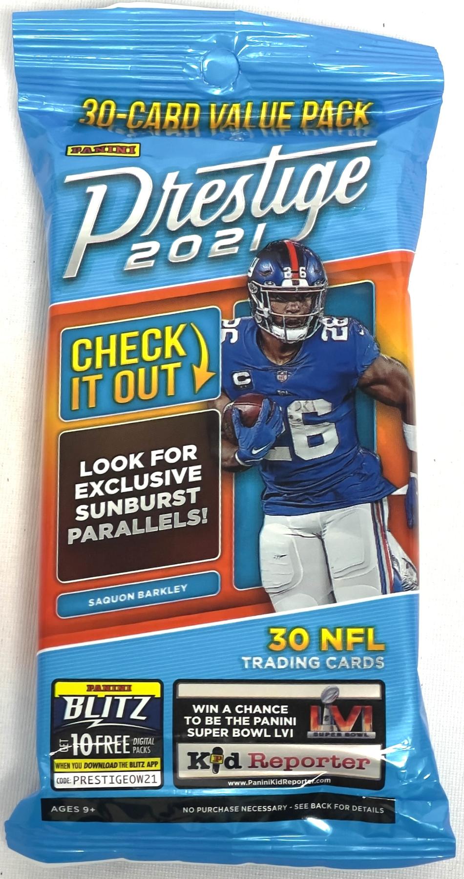 2021 Panini Prestige Football Jumbo Value Pack