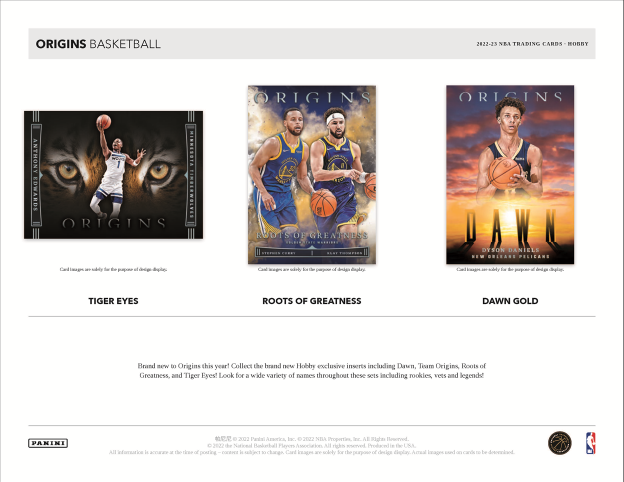 2022-23 Panini Origins Basketball Hobby Box
