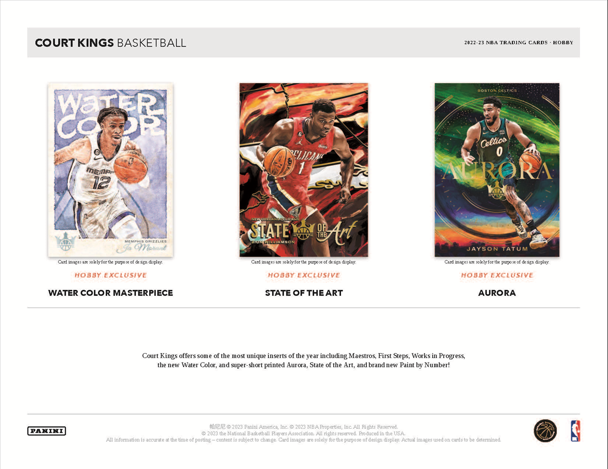 2022-23 Panini Court Kings Basketball Hobby 16 Box Case