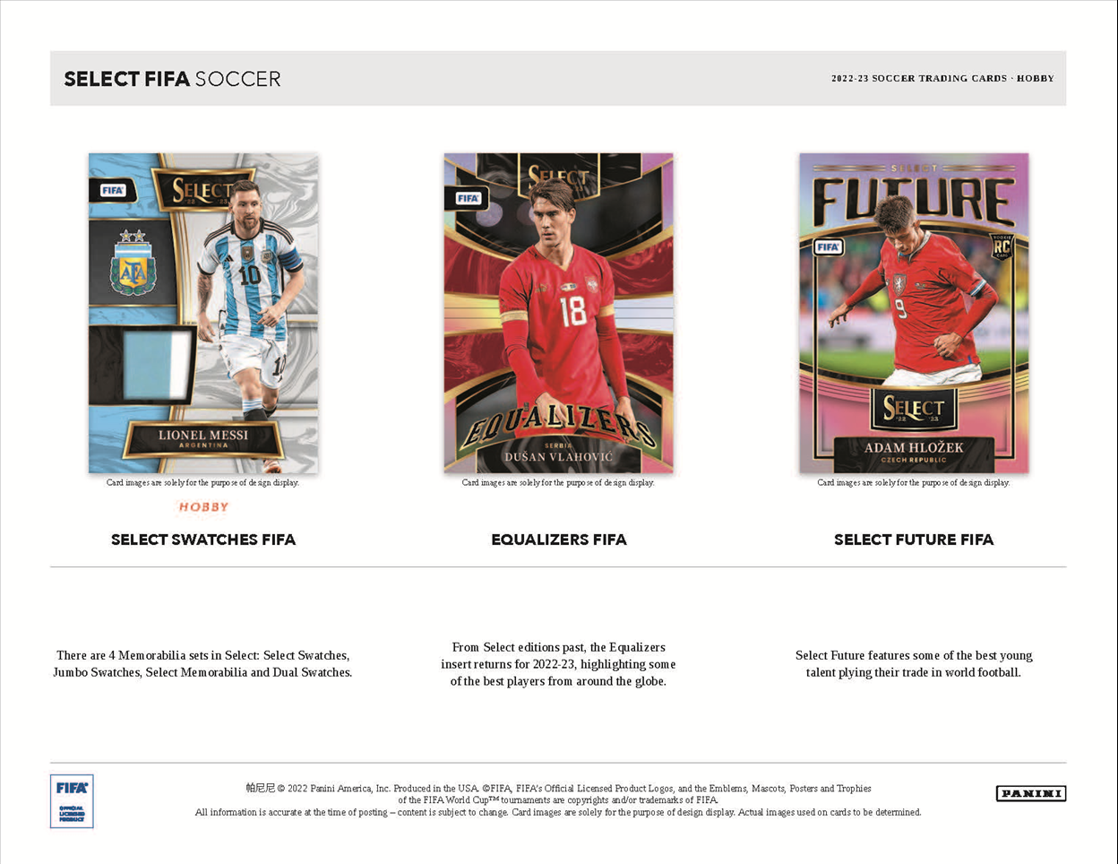 2022-23 Panini Select FIFA Soccer Hobby 12 Box Case