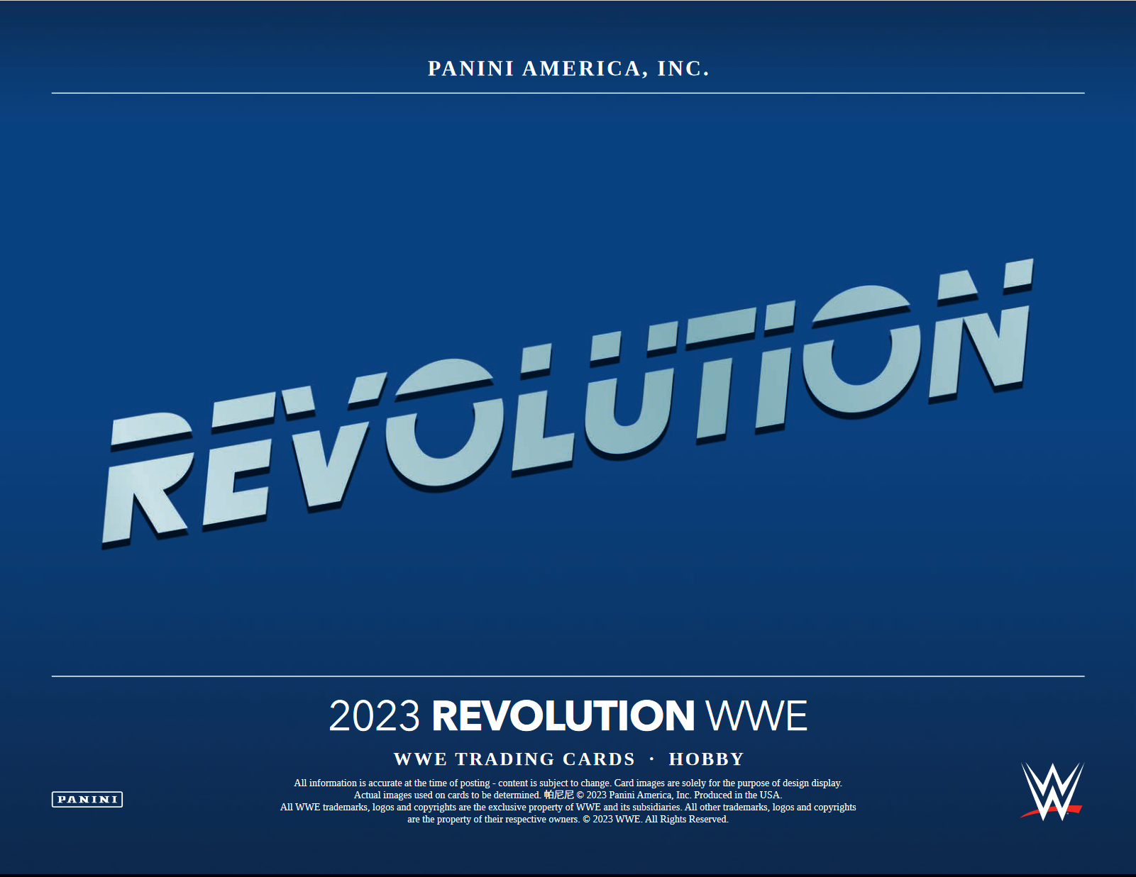 2023 Panini Revolution WWE Hobby 8 Box Case