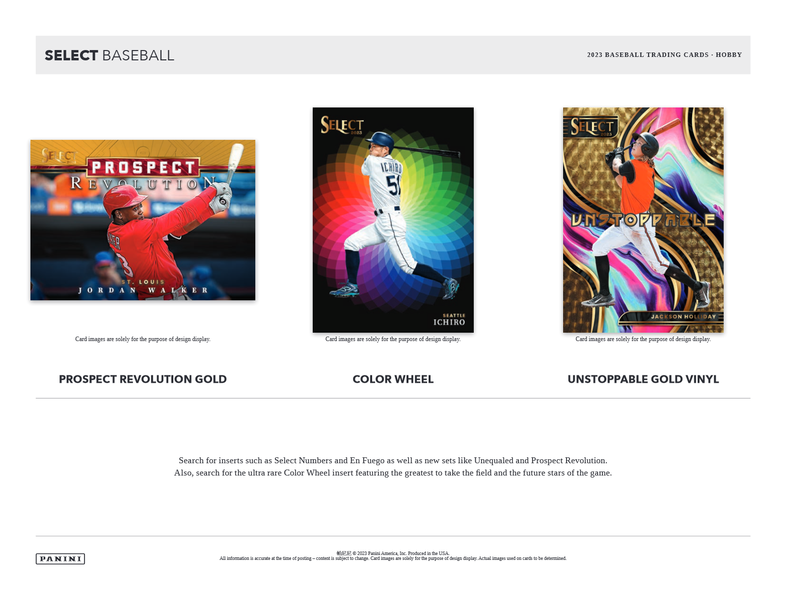 2023 Panini Select Baseball Hobby 12 Box Case