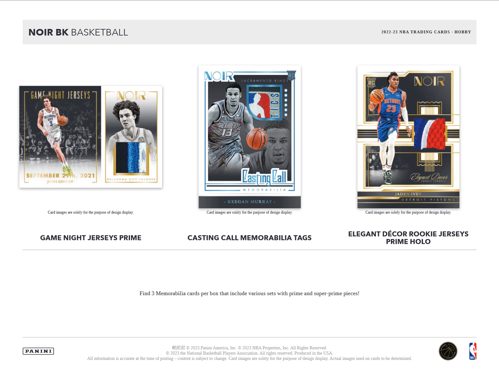 2022-23 Panini Noir Basketball Hobby 4 Box Case