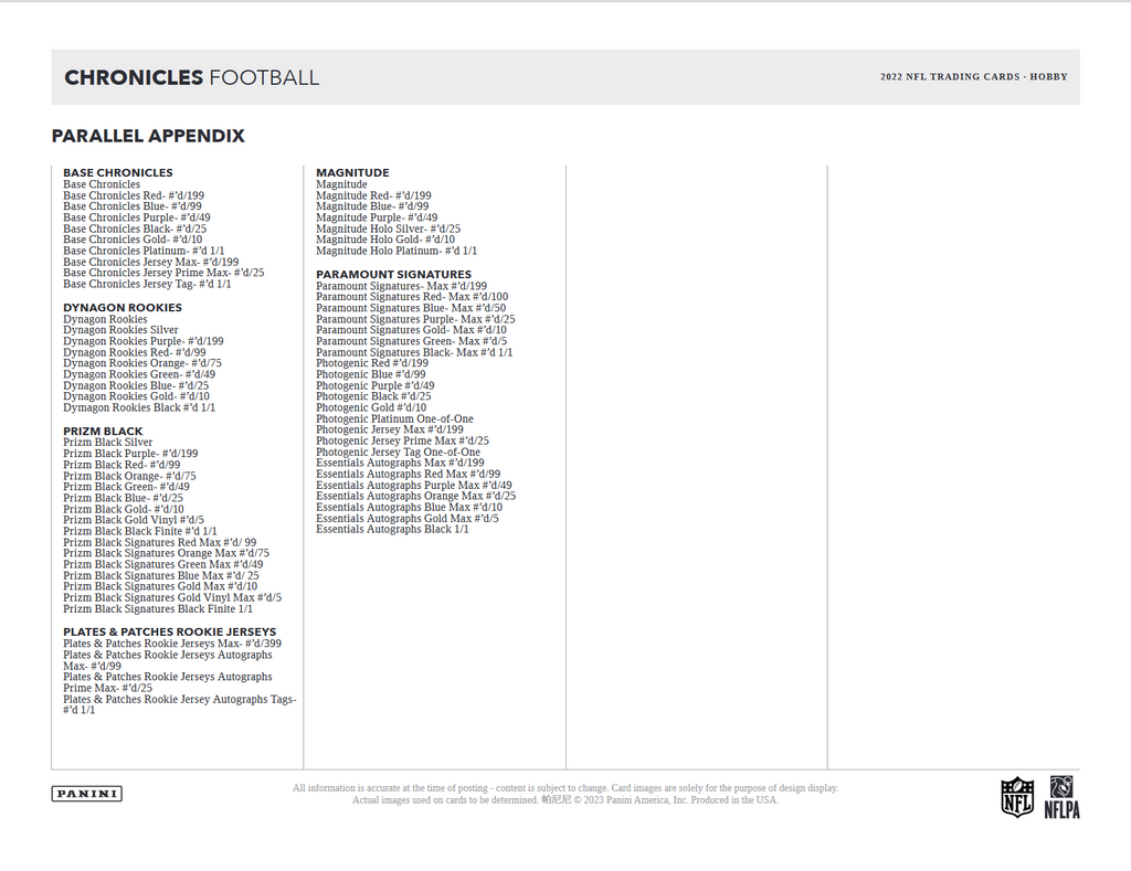 2022 Panini Chronicles Football Hobby Box