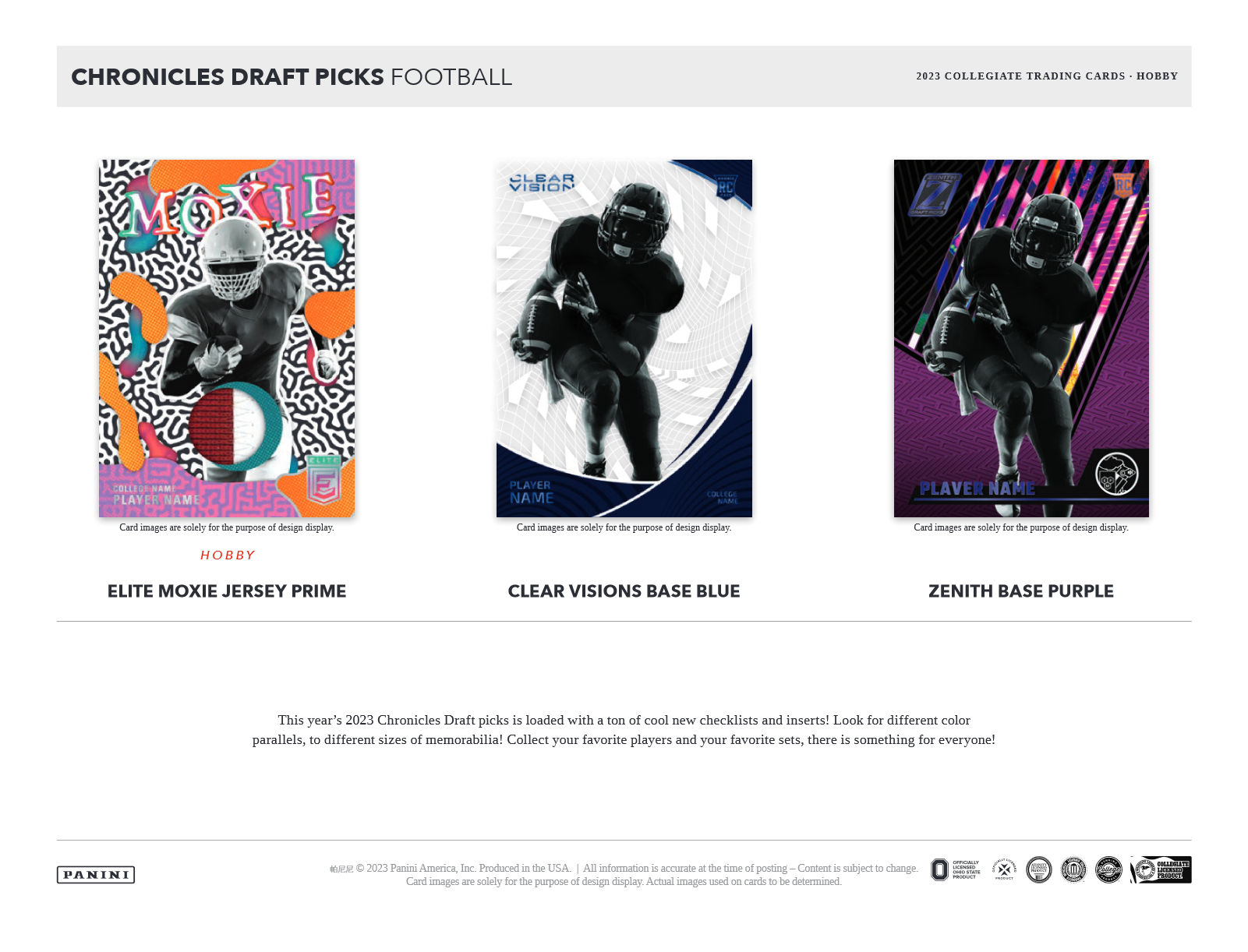 2023 Panini Chronicles Draft Picks Football Hobby Box