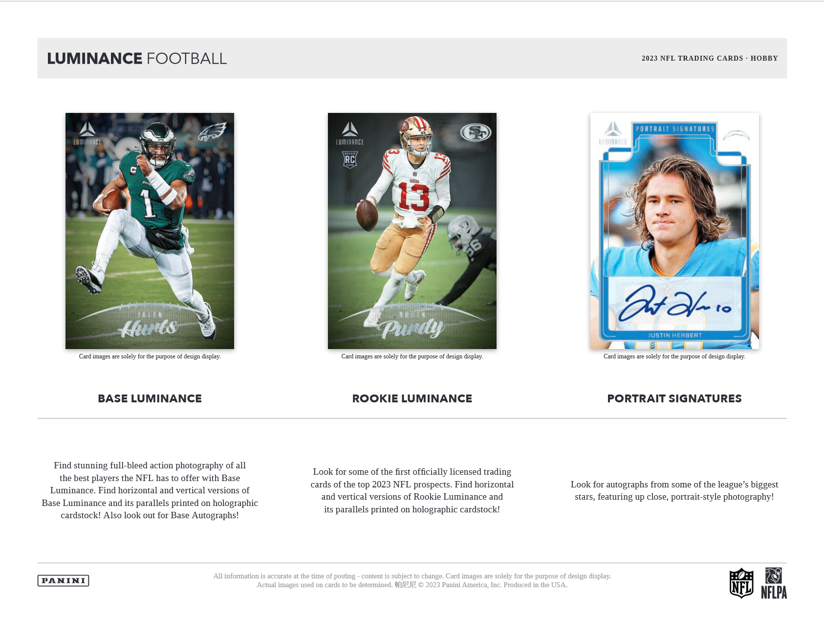 2023 Panini Luminance Football Hobby Box
