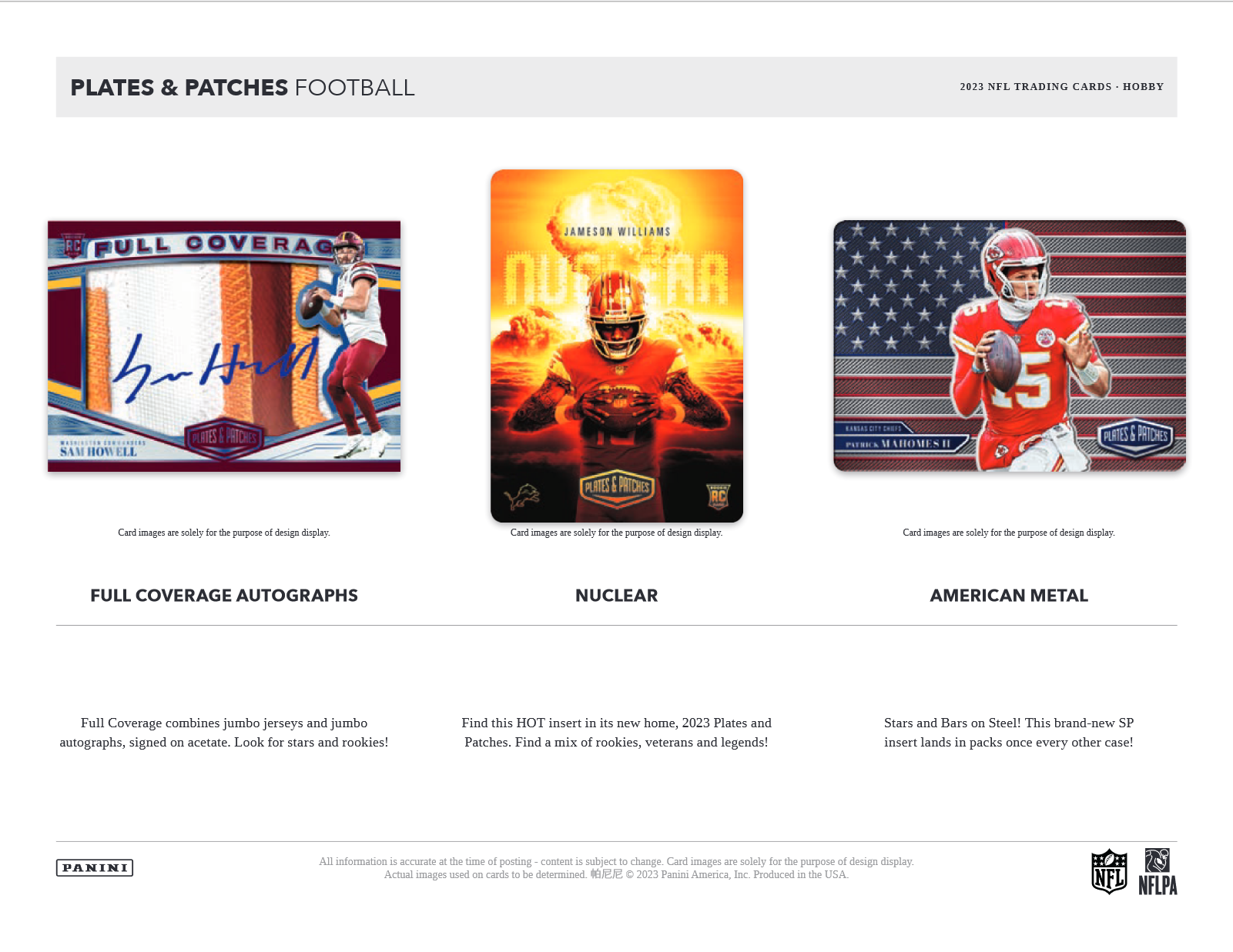 2023 Panini Plates & Patches Football Hobby 12 Box Case