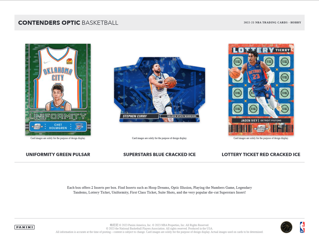 2022-23 Panini Contenders Optic Basketball Hobby Box