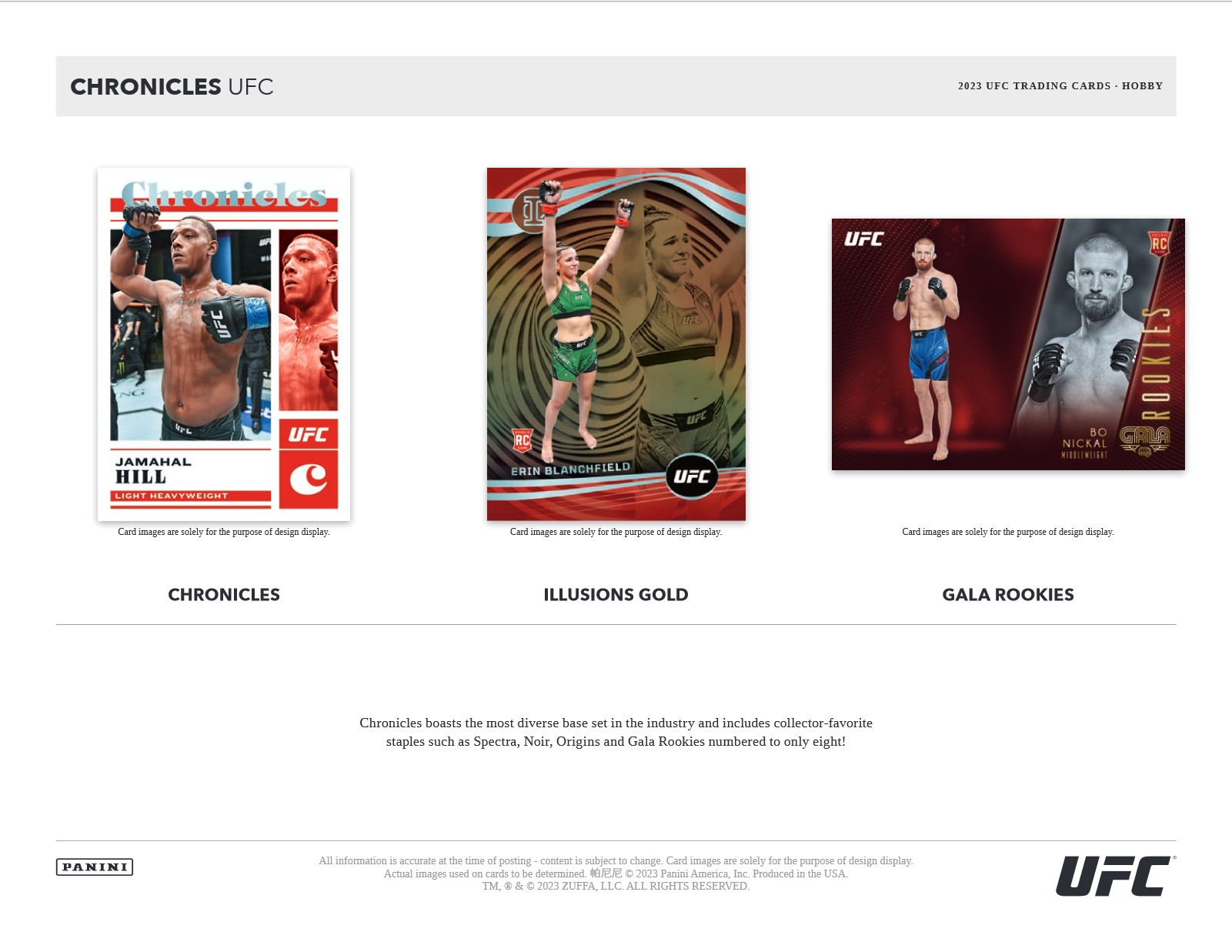 2023 Panini Chronicles UFC Hobby 12 Box Case