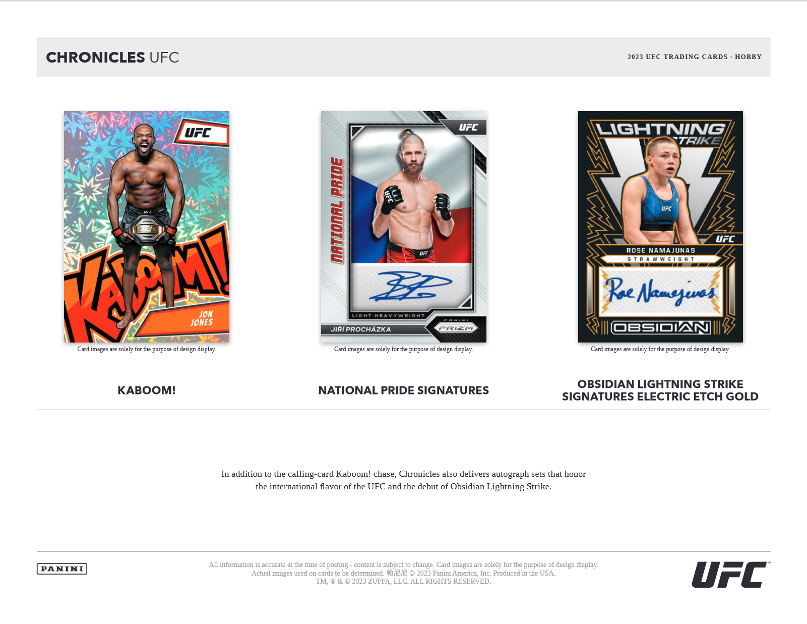 2023 Panini Chronicles UFC Hobby Box