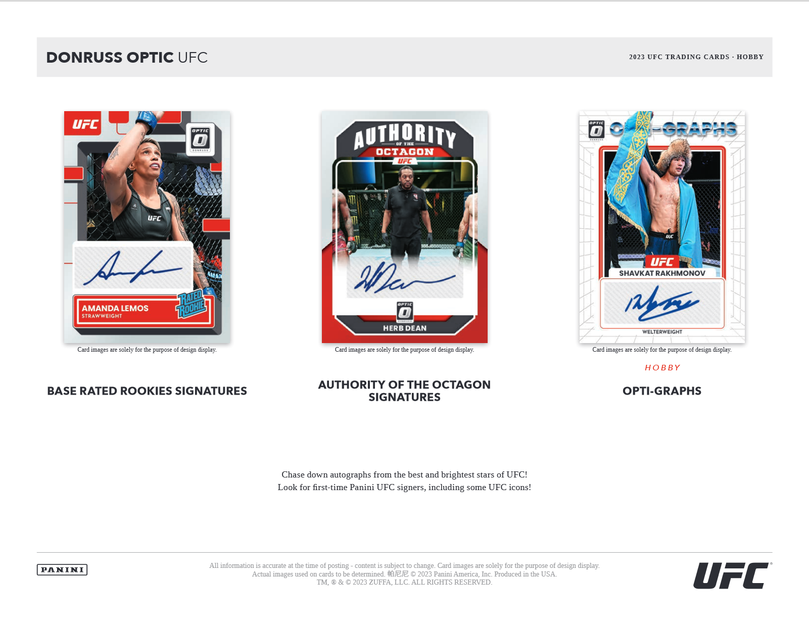 2023 Panini Donruss Optic UFC Hobby 12 Box Case