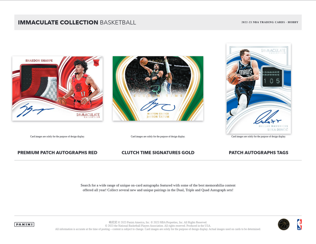 2022-23 Panini Immaculate Basketball Hobby Box