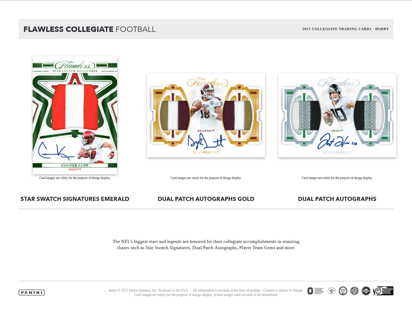 2023 Panini Flawless Collegiate Football Hobby 2 Box Case