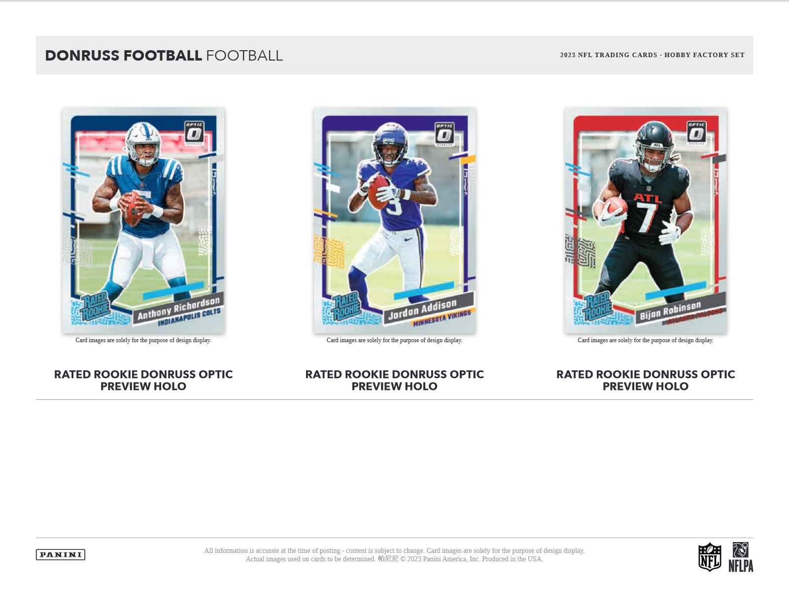 2023 Panini Donruss Football Factory Set - 8 Set Case