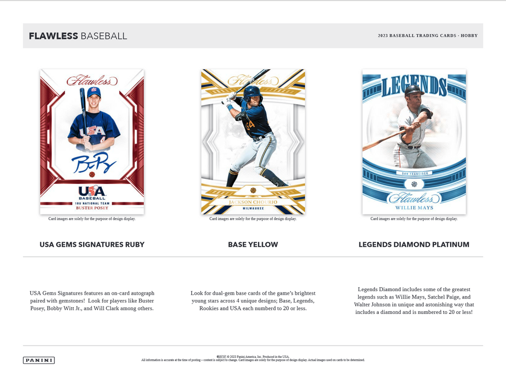2023 Panini Flawless Baseball Hobby Box