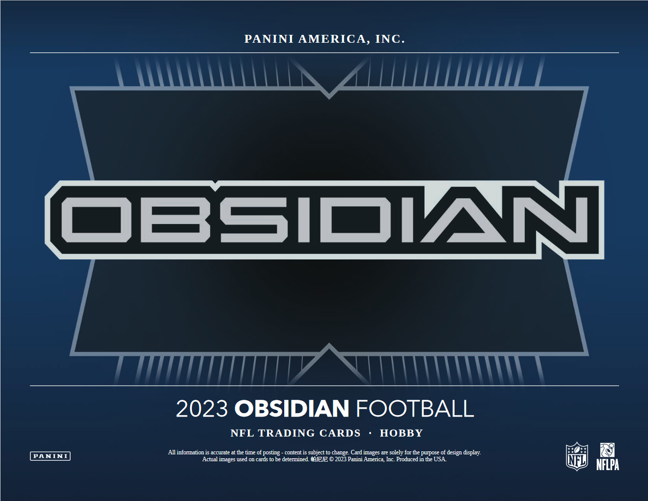 2023 Panini Obsidian Football Hobby 12 Box Case