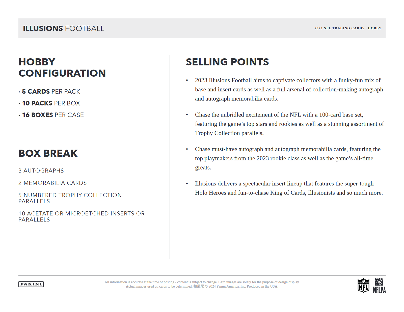 2023 Panini Illusions Football Hobby Box